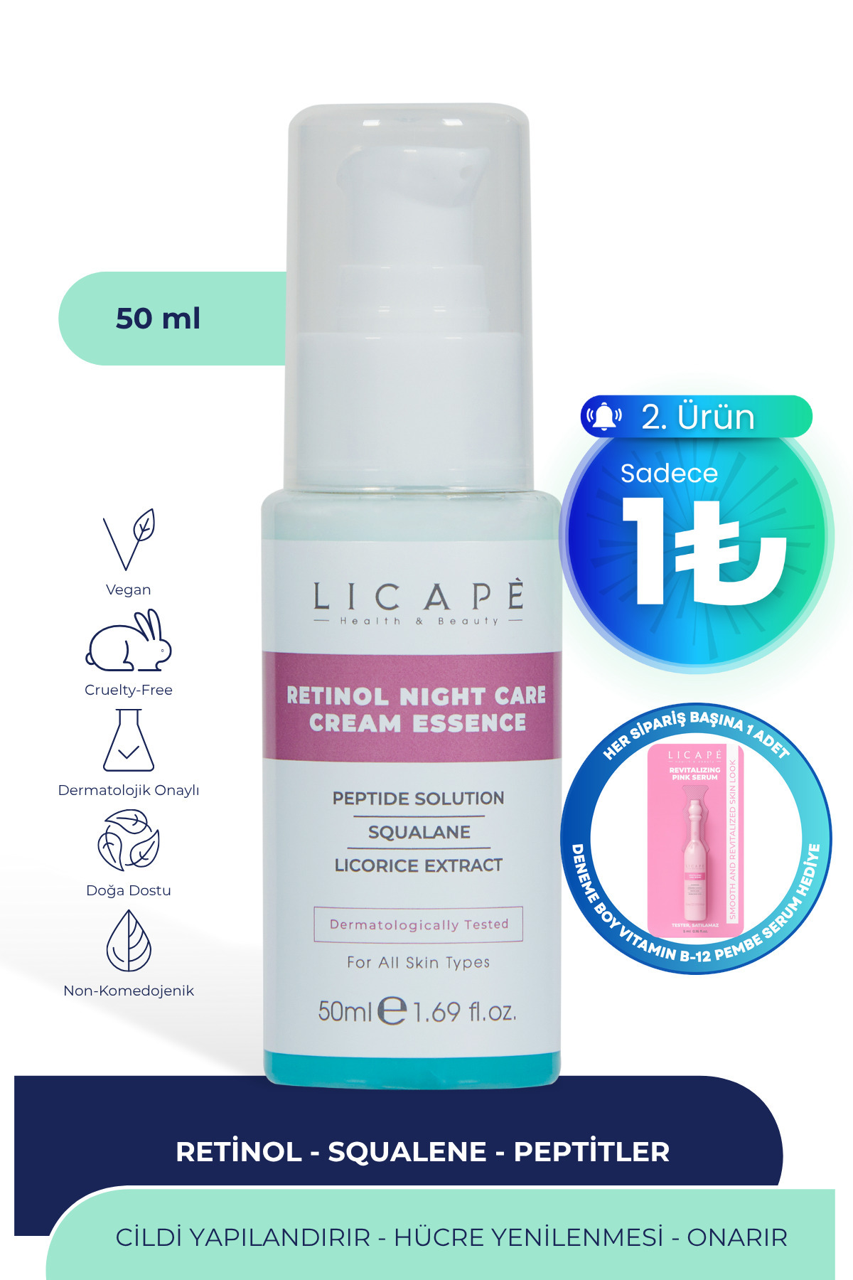 Licape Retinol Gece Bakım Kremi