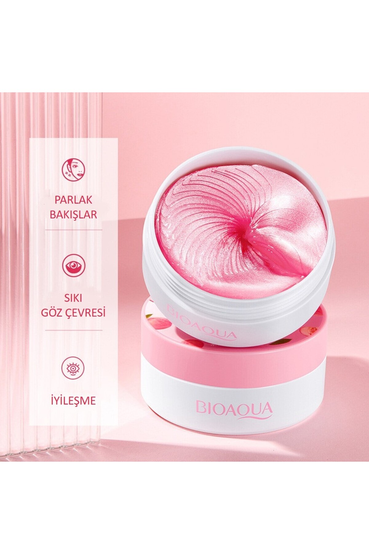 Şeftali Ve Hexapeptide Kırışık Karşıtı Kolajen Göz Maskeleri 80 Gr-60 Adet — MIN302 — تصویر 7 از 8