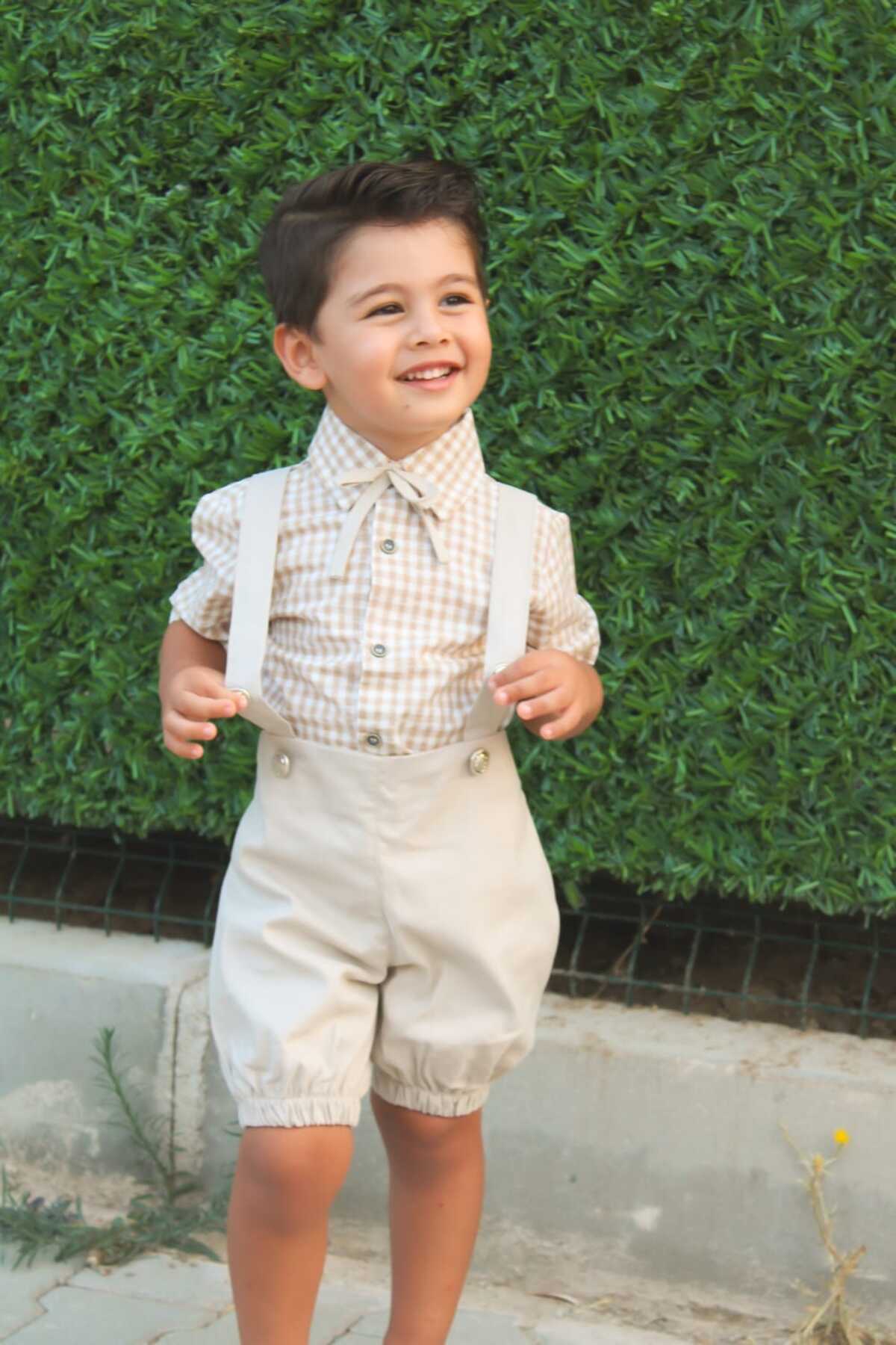 Z KİDS Kısa Düğmeli Pitikareli Salopet fotoğrafı 2 (önizleme)