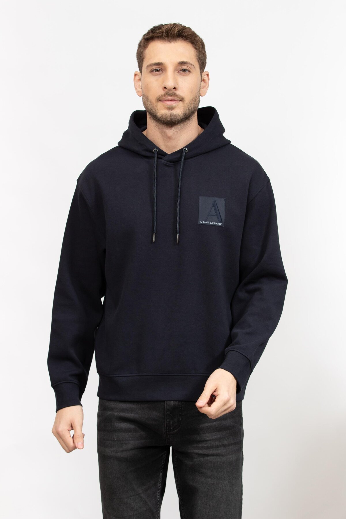 آرمانی اکسچنج سویشرت مردانه کلاه‌دار طرح معمولی طرح پنبه‌ای SWEAT 6DZMJB ZJNKZ 1510