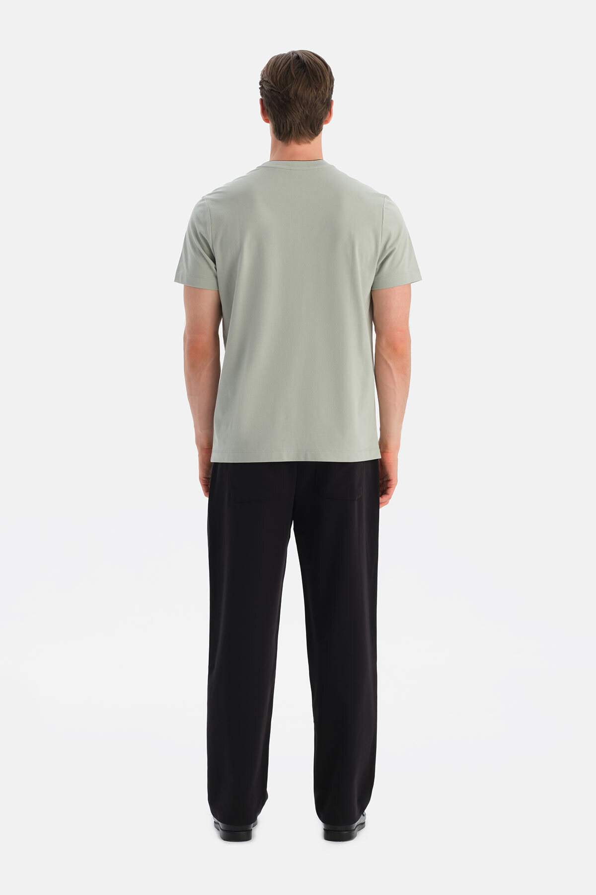 Dagi  Mint Yeşili Yakası Biyeli Kısa Kollu Regular Tişört - Görsel 2