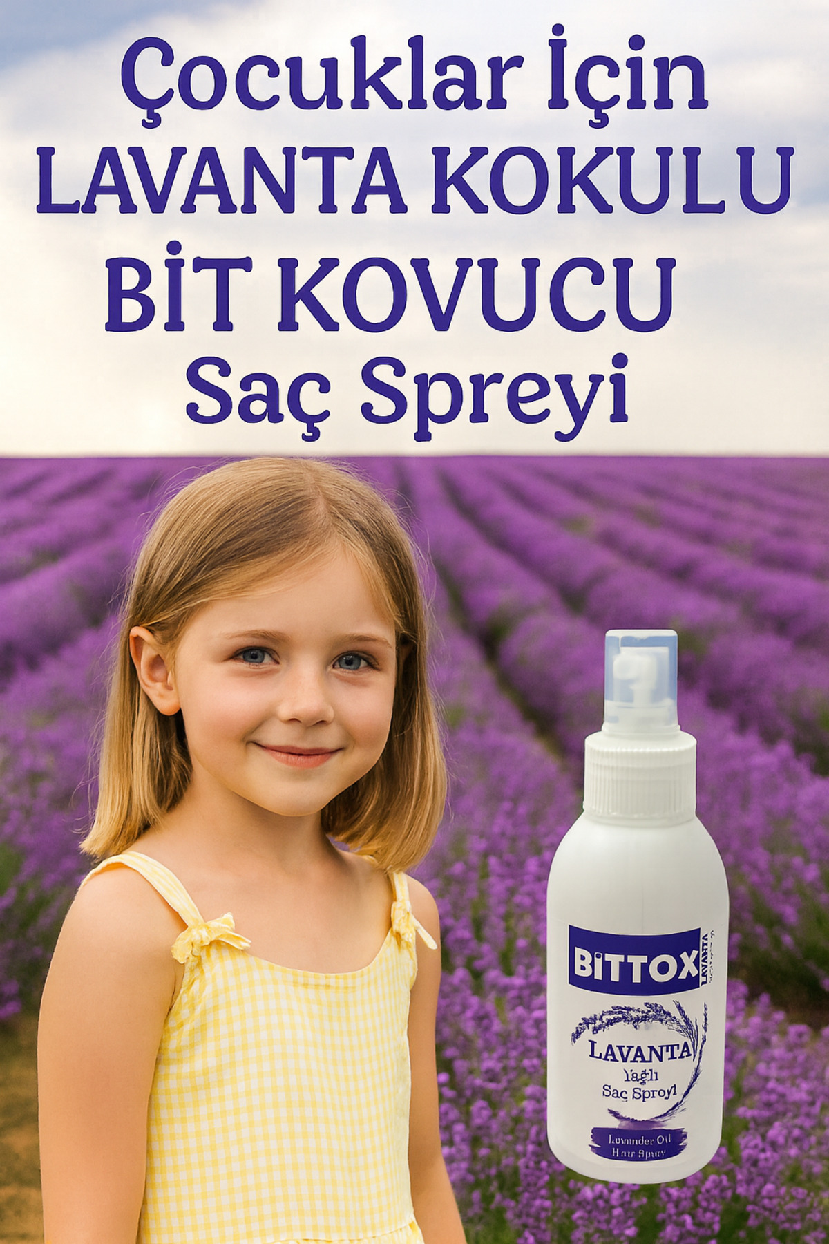 Bittox Çocuklar İçin Lavanta Yağlı Bit Kovucu Saç Spreyi 100 Ml- Bit kovucu Sprey — Bit Kovucu Sprey