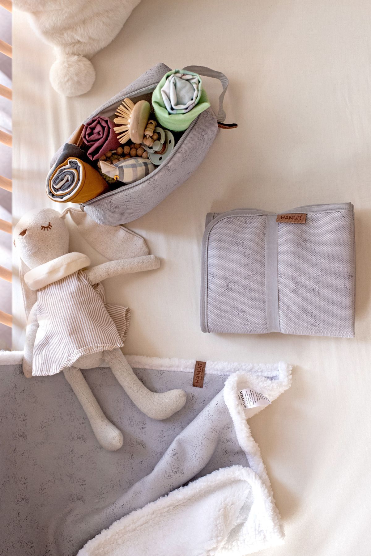 HAMUR Fluffy Bebek Battaniyesi 80x100 Solid Gri Kundak Puset Çift Taraflı Koyun Tüyü Battaniye 100x80 fotoğrafı 4 (önizleme)