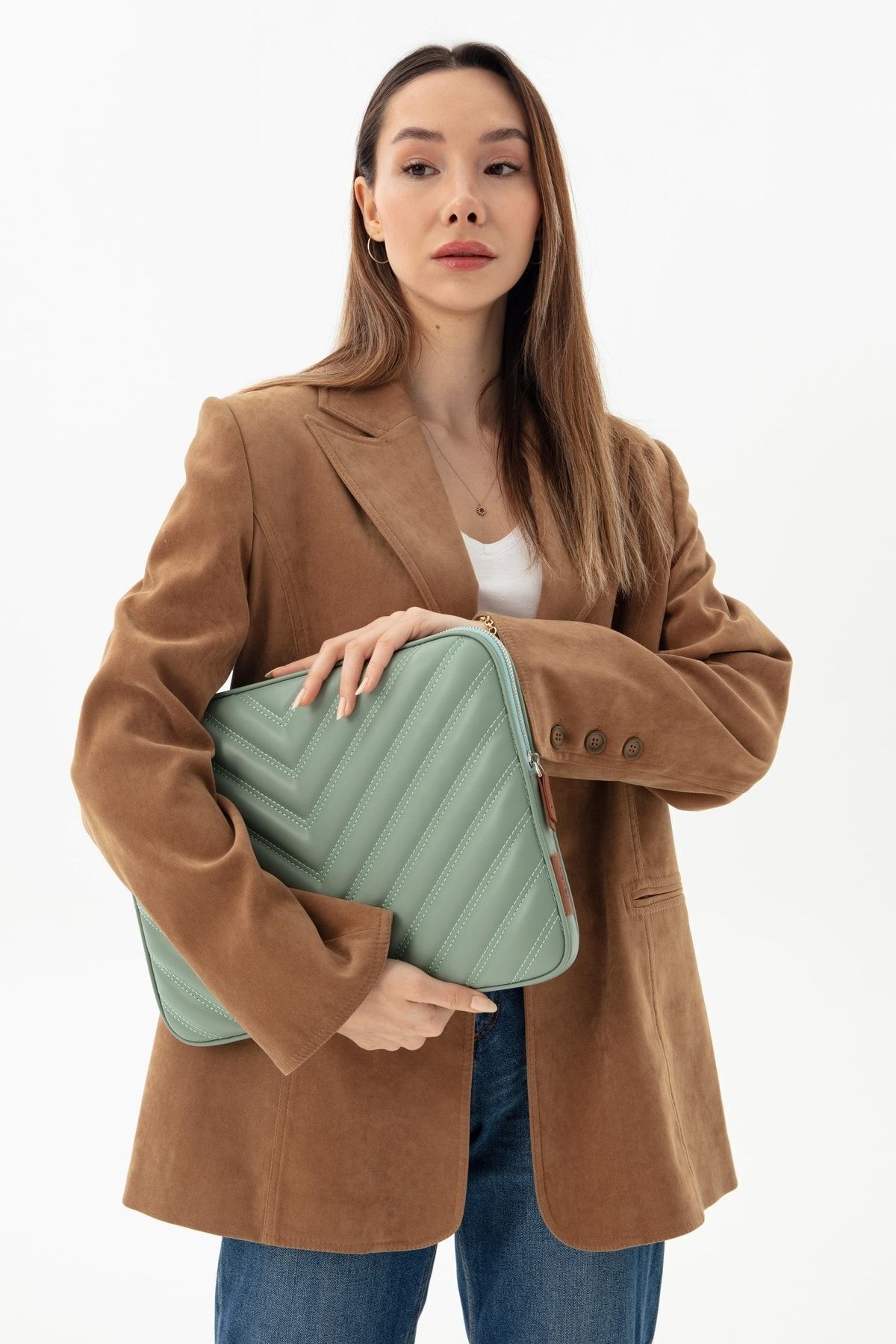 Sevinç Çanta Macbook Air Pro 13.3" & 14" Inç Laptop Kılıfı Mint Yeşili