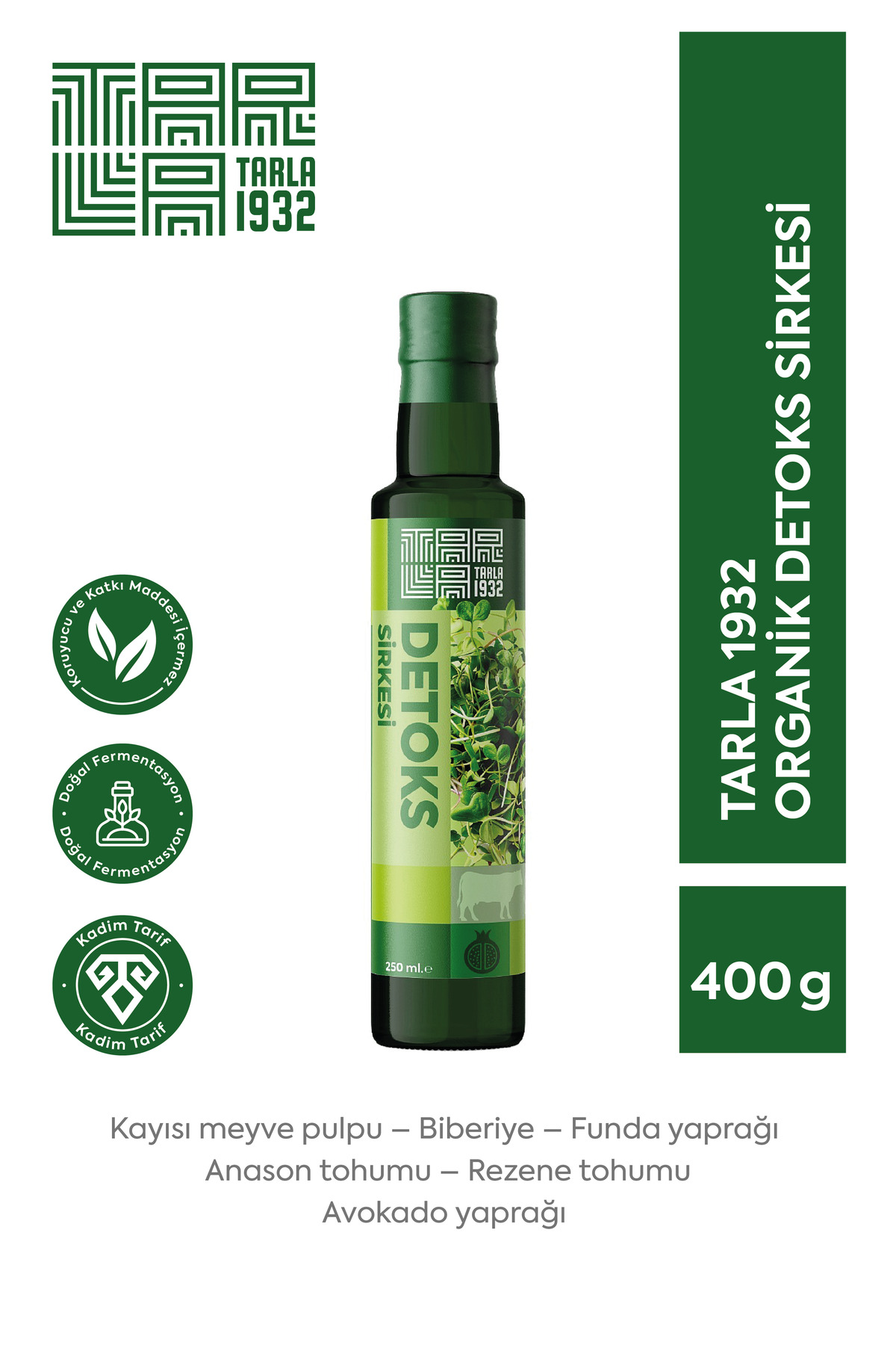 Tarla 1932 Detoks Sirkesi 250 ml Doğal Fermantasyon - Fiyatı, Yorumları