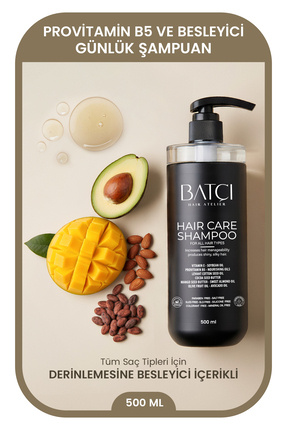 Batçı Sülfatsız Parabensiz Mentolsüz Derinlemesine Besleyici Provitamin B5 Şa...