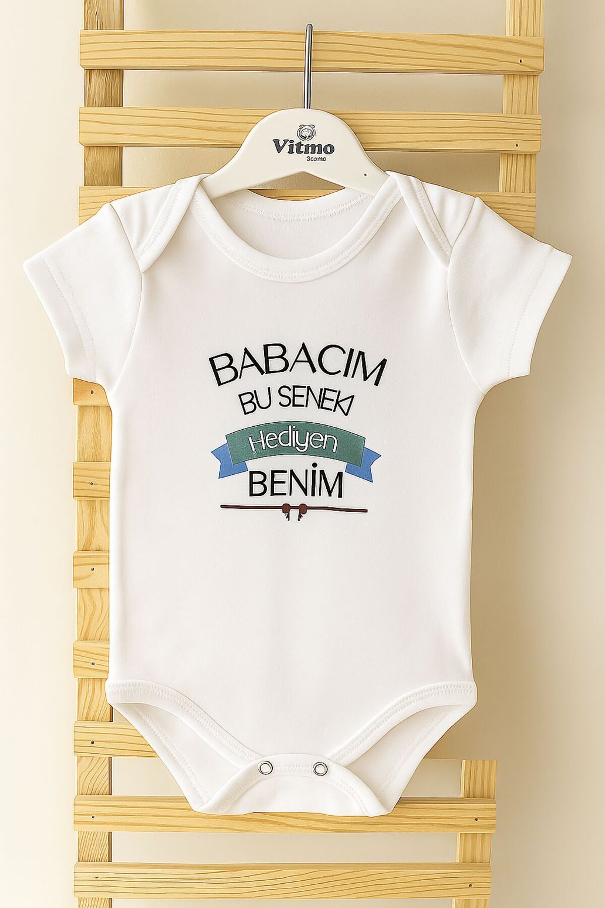 ویتمو بادی بچگانه طرح دار صد در صد نخی ارگانیک، هدیه ویژه پدر