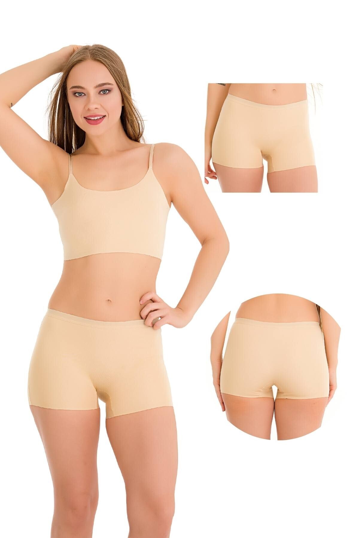 Newlilla 501 Basic Lazer Kesim Dikişsiz Kadın Boxer Külot