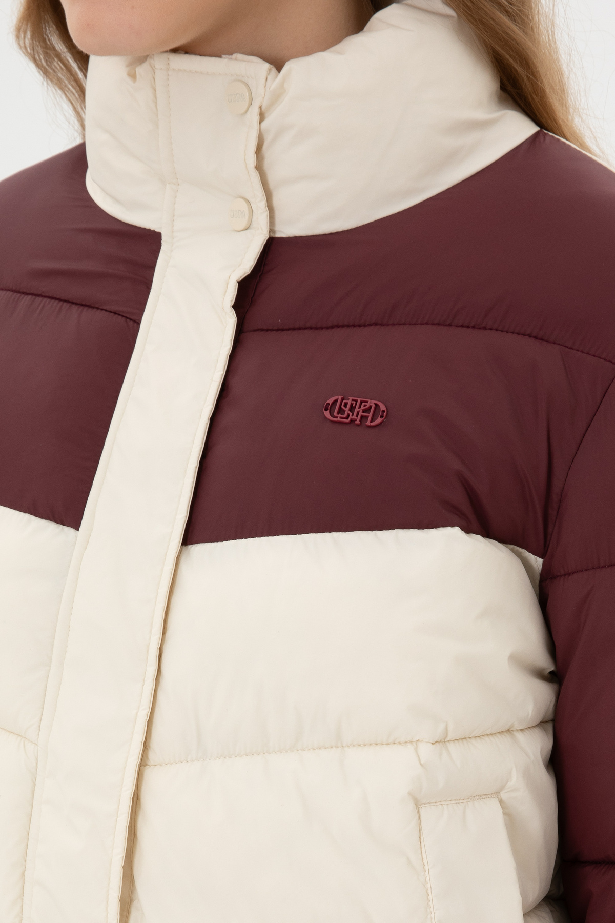 U.S. Polo Assn. Kadın Krem Mont 50312081-VR256 görsel 7
