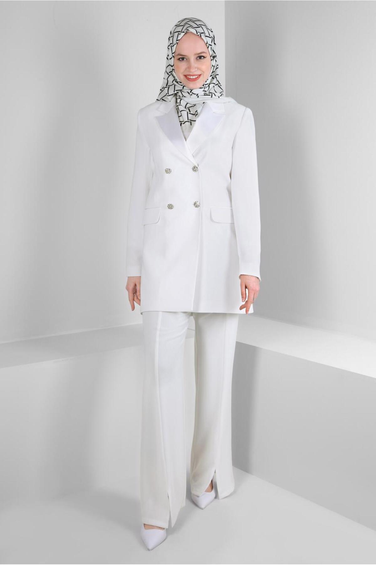 آلوینا شلوار دو تکه کلاسیک دو دکمه کد 30321