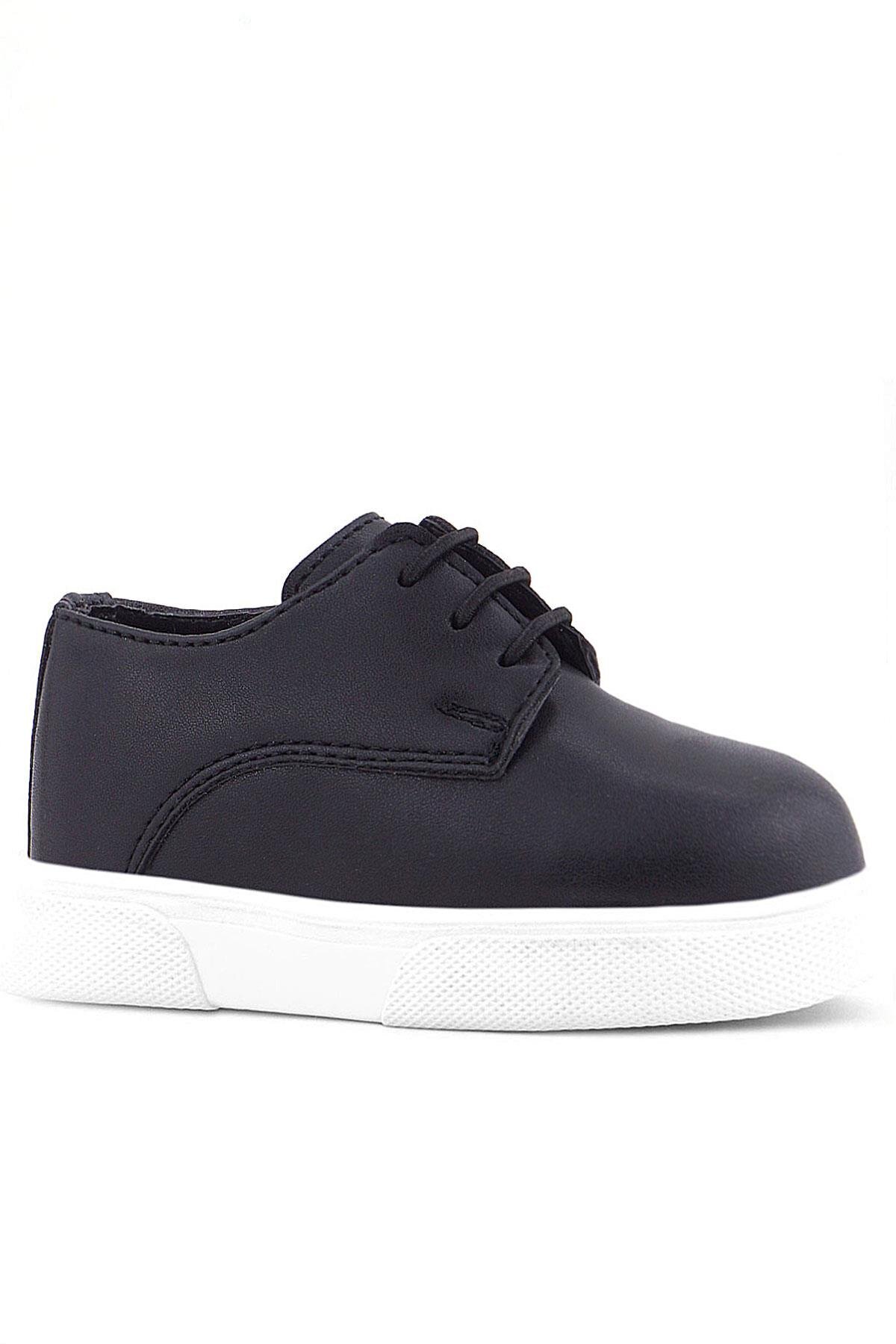 Derby Black Matte White Sole Kids Classic Shoes