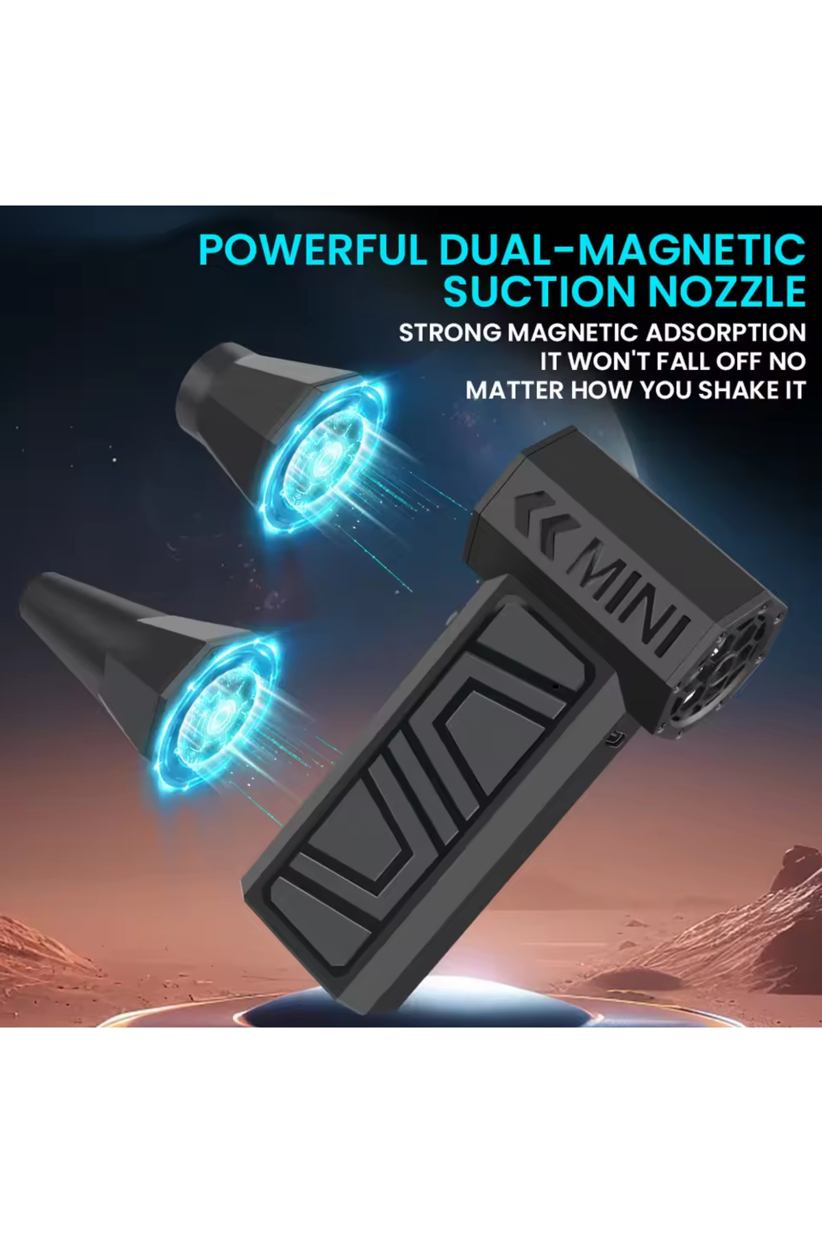 Choice black Turbo Fan Electric Air Duster Portable 130000RPM Cleaning Jet Blower Tool Car Blowing Snow 4 G