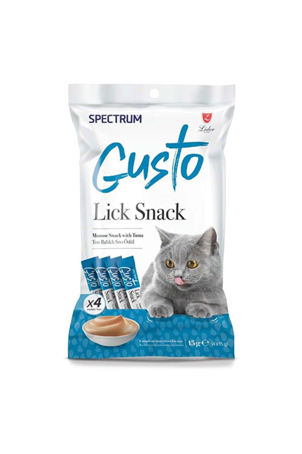 Spectrum Gusto Ton Balıklı Sıvı Kedi Ödül Maması 4x15 Gr