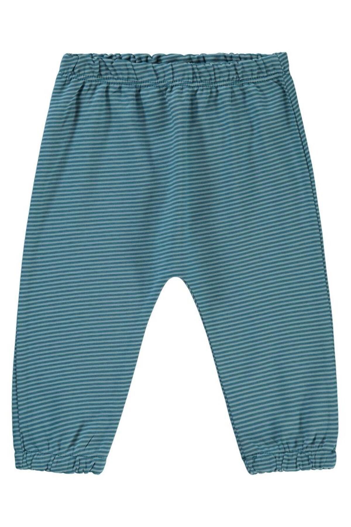 سیویل بیبی شورت ورزشی نوزادی طرح راه راه ظریف سایز ۶-۱۸ ماه - آبی سایز ۱۲-۱۸ ماه