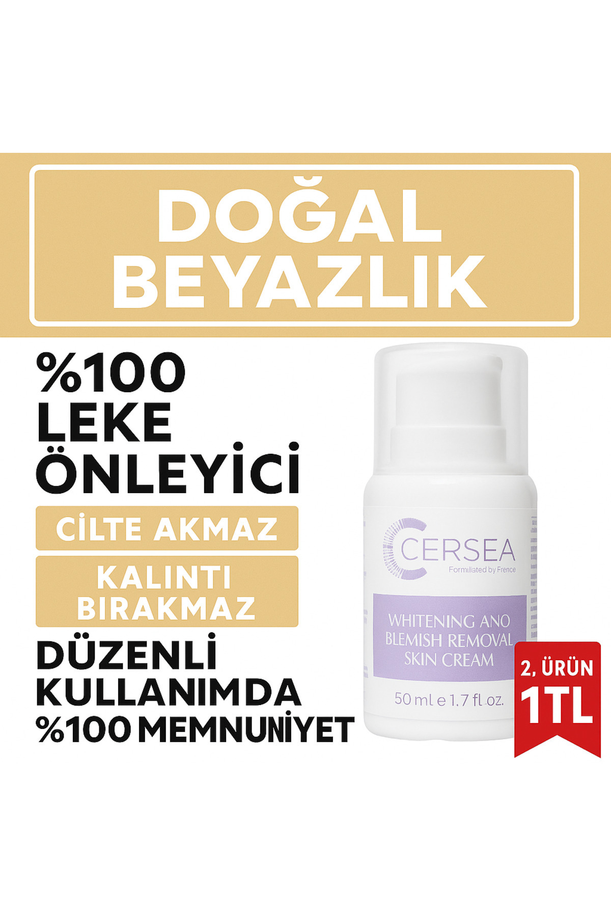 CERSEA Cilt Tonu Dengeleyici Premium Krem – Aydınlatıcı & Nemlendirici
