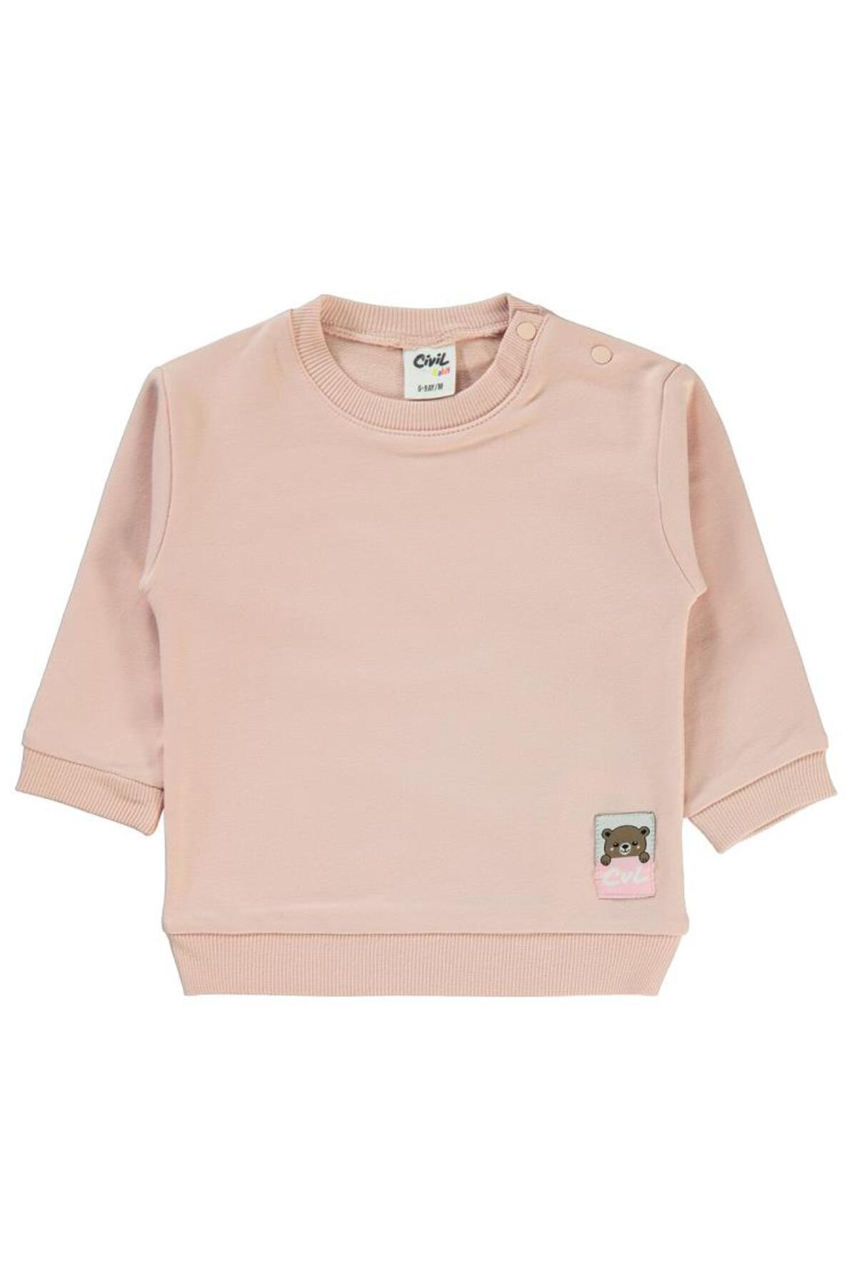سیویل بیبی سویشرت ساده با برچسب آرما، مناسب برای ۶ تا ۱۸ ماه - مناسب برای ۹ تا ۱۲ ماه