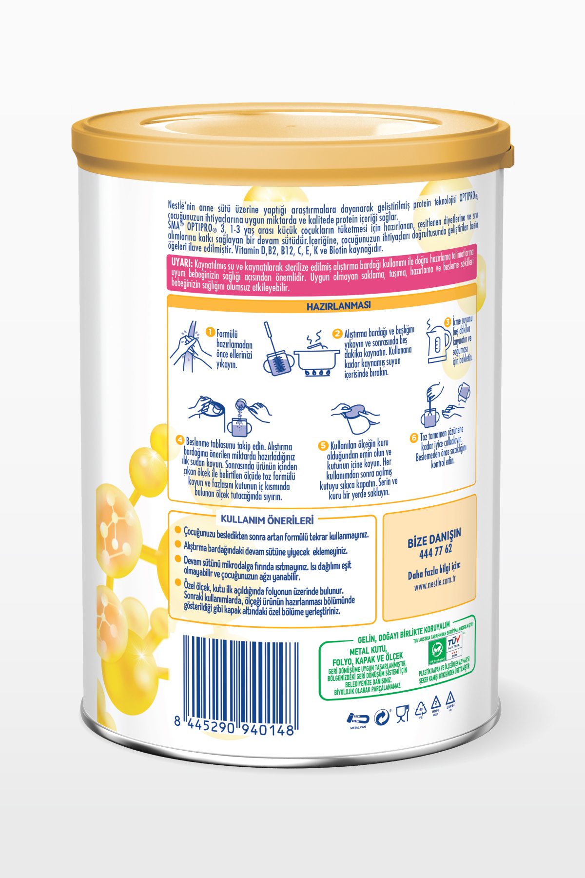 SMA Optipro Probiyotik 3 Devam Sütü 400 Gr X 3 Adet fotoğrafı 6 (önizleme)