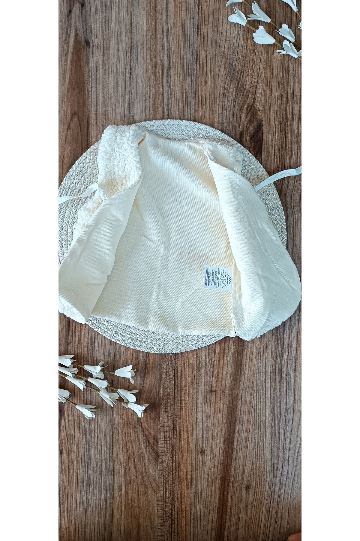 Bebella Bebek Yeleği Welsoft Kumaş Iç Kısmı Pamuklu Önden Kurdelelı Kız Erkek Bebek Yenidoğan Beyaz Yelek fotoğrafı 4 (önizleme)