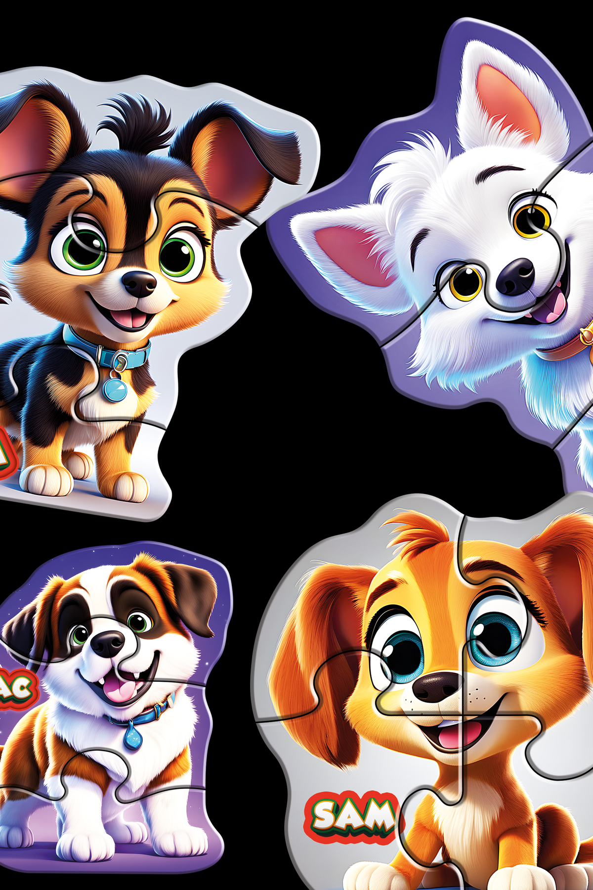 Sims Puzzle Bebekler İçin İlk Puzzle Yapboz Baby Sevimli Köpekler - 1 Yaş Üstü Montessori Eğitici Oyuncak fotoğrafı 6 (önizleme)