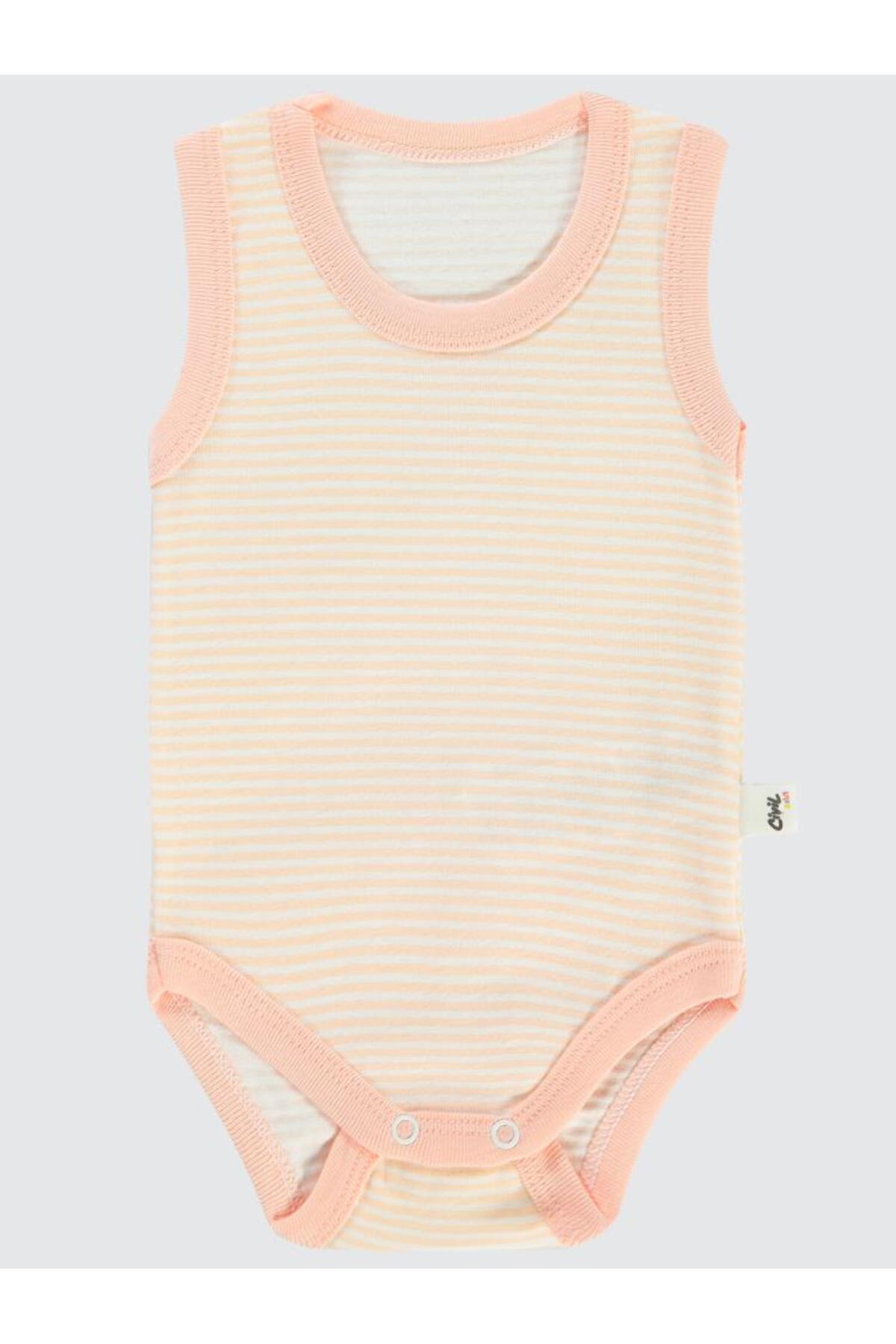 سیویل بیبی بادی اسنپ دار طرح راه راه سایز ۱-۳۶ ماه - پودری ۹-۱۲ ماه سیویل بیبی بادی اسنپ دار طرح راه راه سایز ۱-۳۶ ماه - پودری ۹-۱۲ ماه