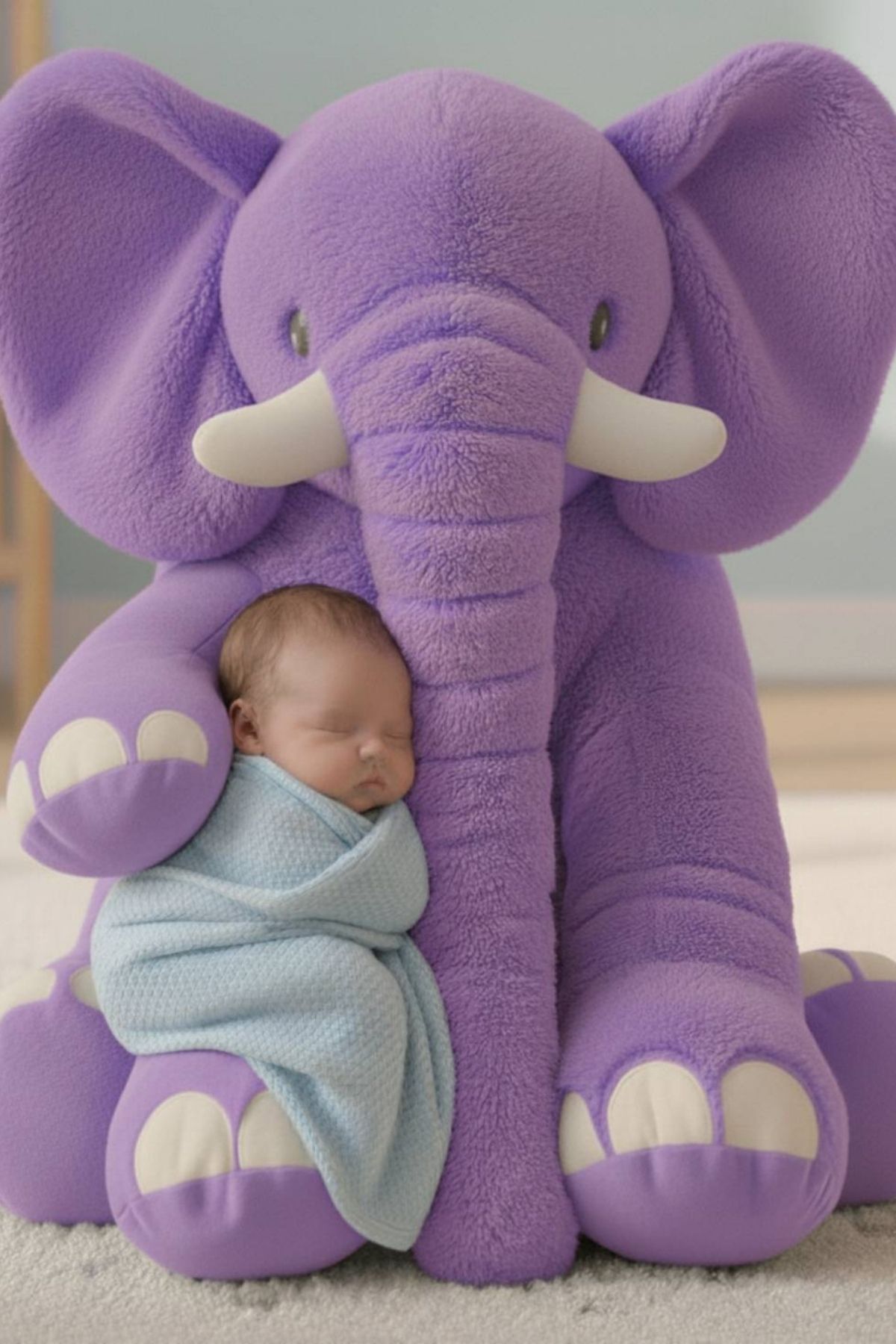 My Sleep and Playmate - Jumbo 90cm Plush Elephant – Baby & Kids Toy