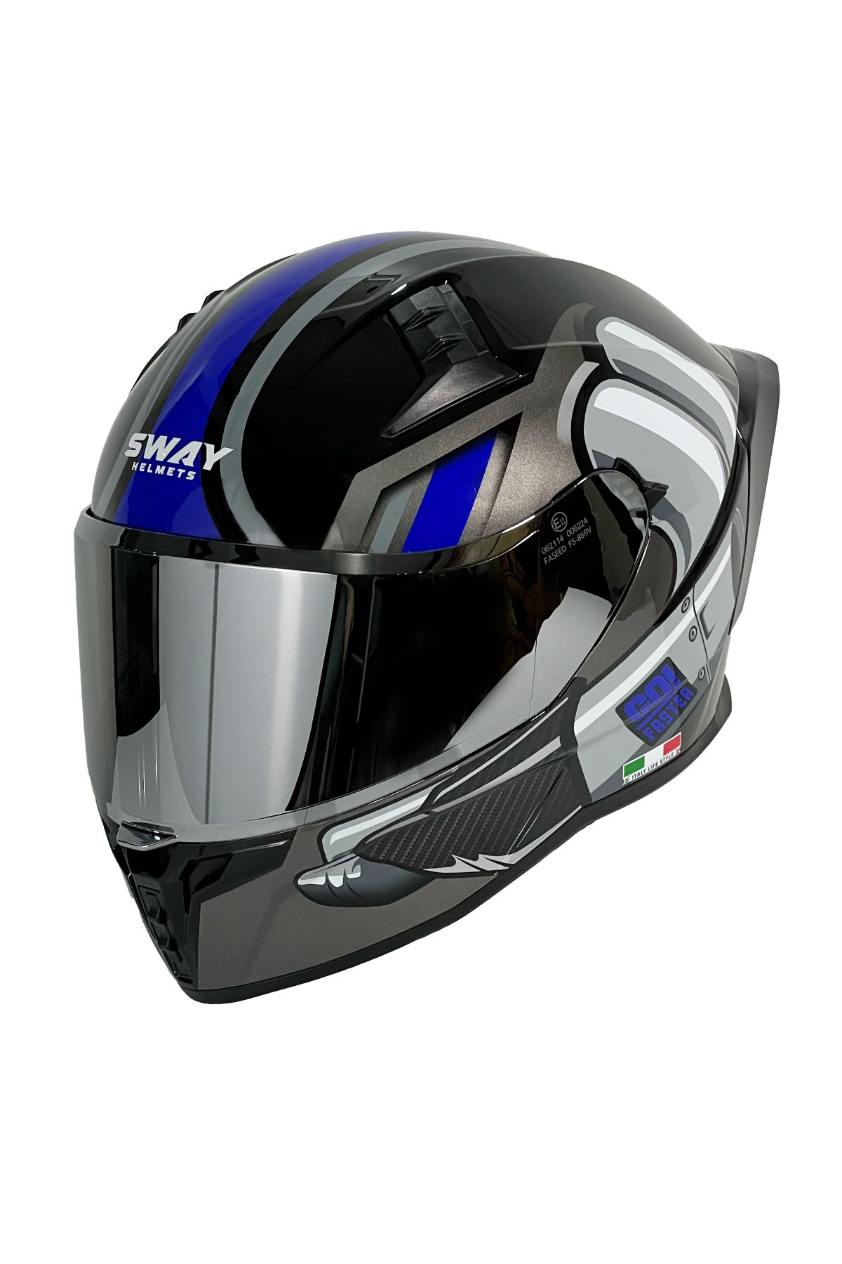 Sway SW 869 MACHINE Full Face Motosiklet Kaskı