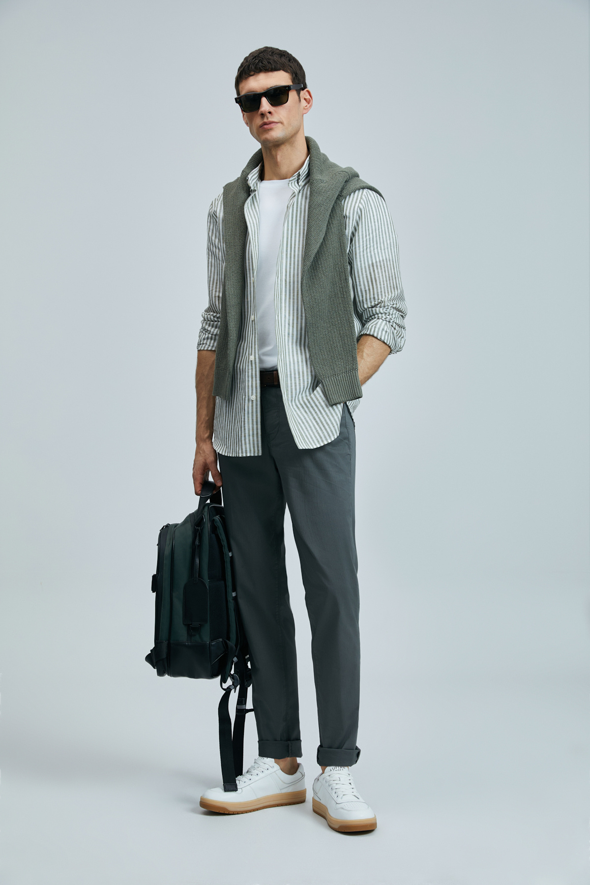 لوفیان شلوار مردانه Helt Spor مدل 5 Pocket Slim Fit به رنگ سبز تیره
