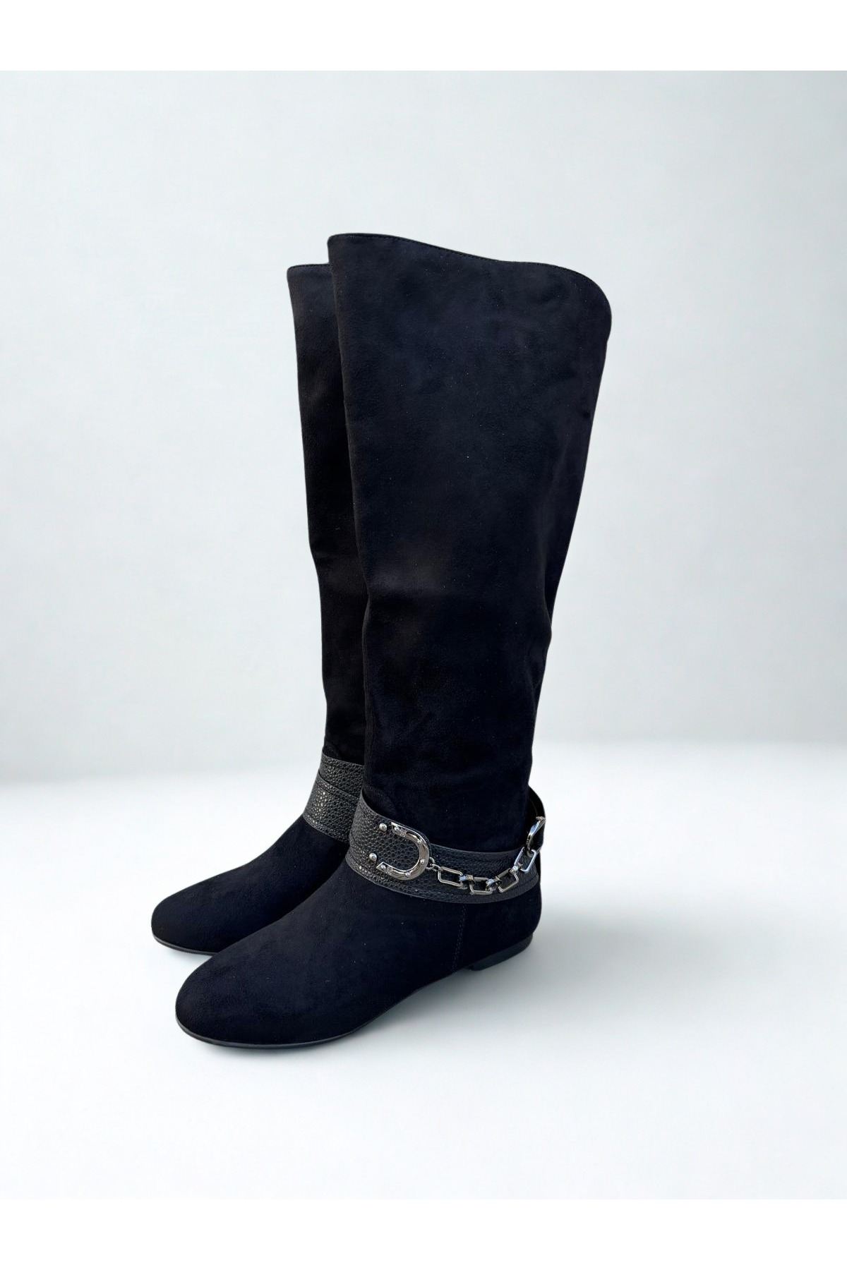 NEALDİN  Kadın Nubuk Toka Detaylı Çizme(Dar Kalıp 1 Beden Büyük Alınız) - Görsel 3
