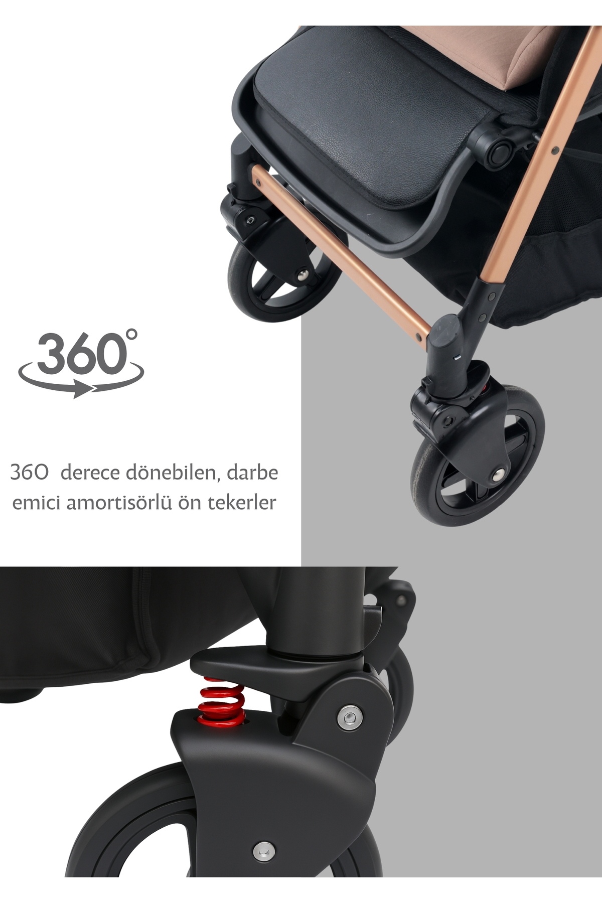 BEBEGOLD Trendy Çift Yönlü Bebek Arabası fotoğrafı 5 (önizleme)
