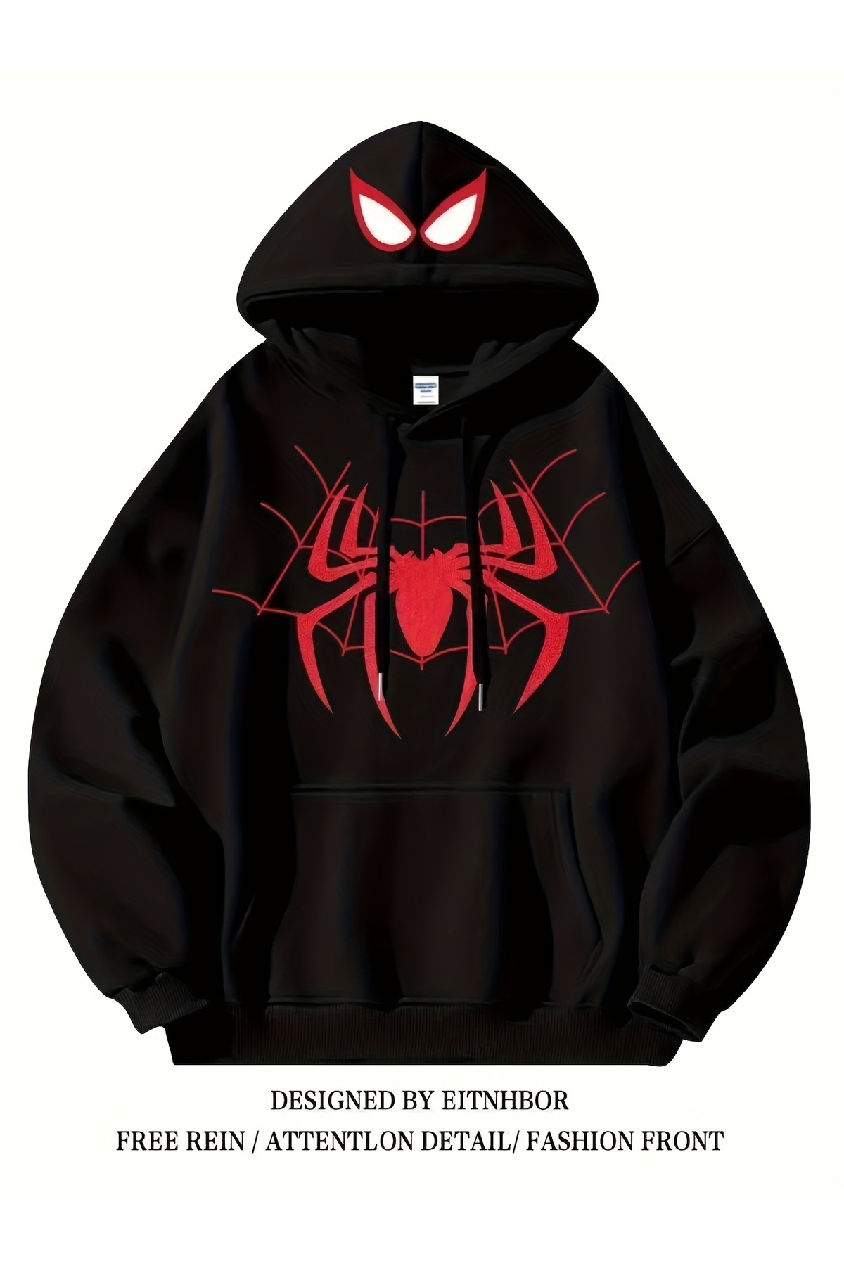 GALASHOP  Spider baskılı Hoodie