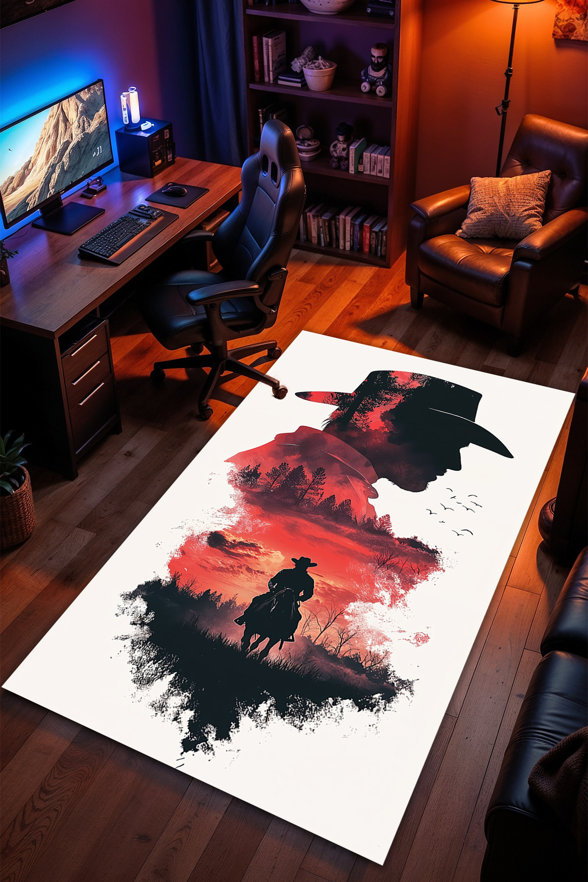Red Dead Redemption 2 Anti-Slip Sole Machine Washable Gaming Player Gamer Teen Room Rug