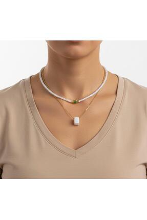 windcharm NAZAR BONCUĞU VE KRİSTAL BONCUK İKİLİ KOMBİN SET KOLYE