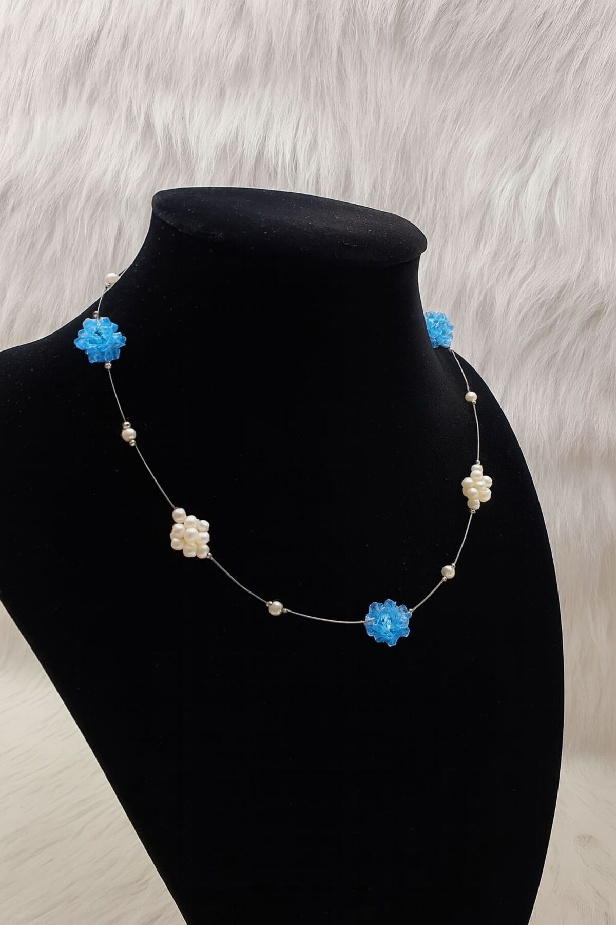 HAPPY HANDMADE Özel Tasarım Çelik Misinalı Kolye/Hediyelik