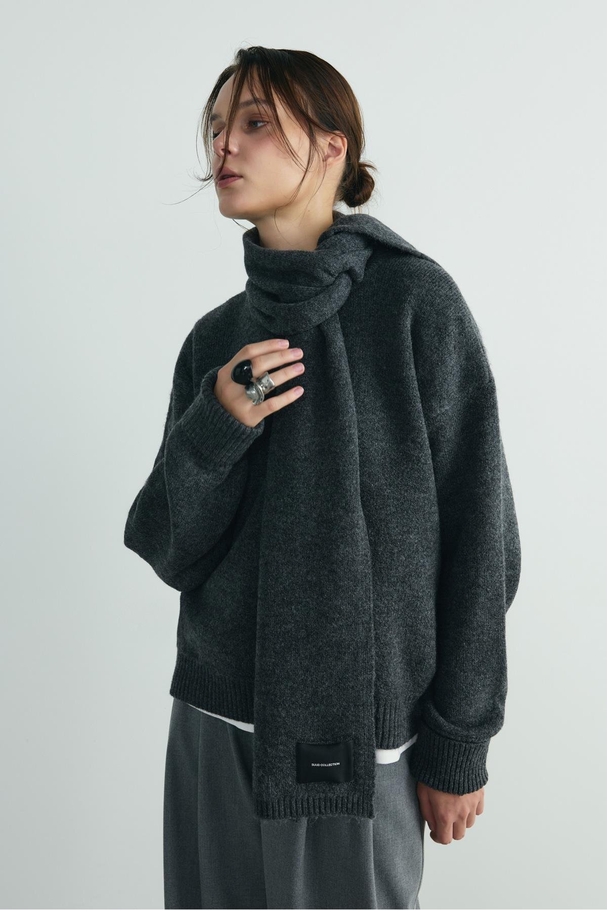 Suud Collection Füme Bella Triko Atkı görsel 5