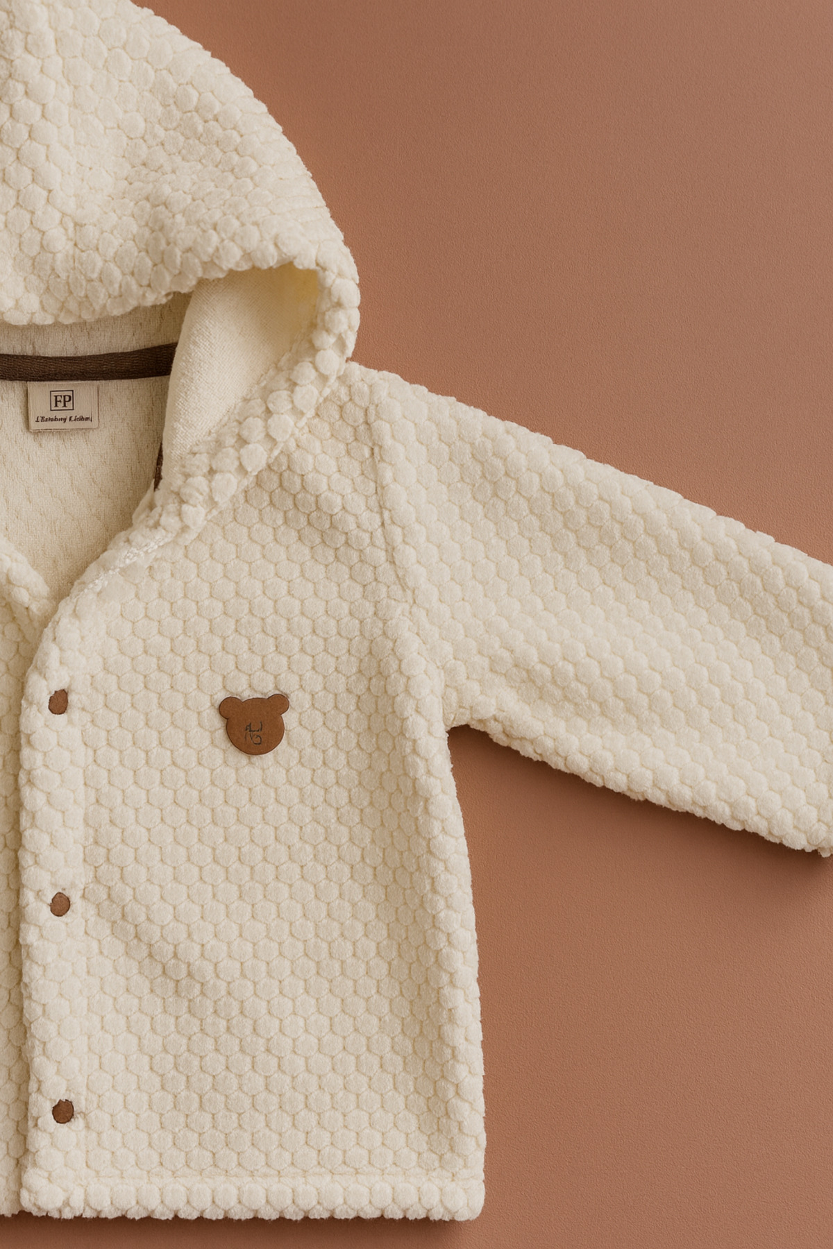 eradkids Premıum Özel Dokulu Peluş Unısex Bebek Hırka / Bebek hediyelik fotoğrafı 3 (önizleme)