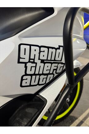 Mavera Stickers Grand Theft Auto (GTA) Siyah Stickers 15x19cm Motor-Kask-Arab...