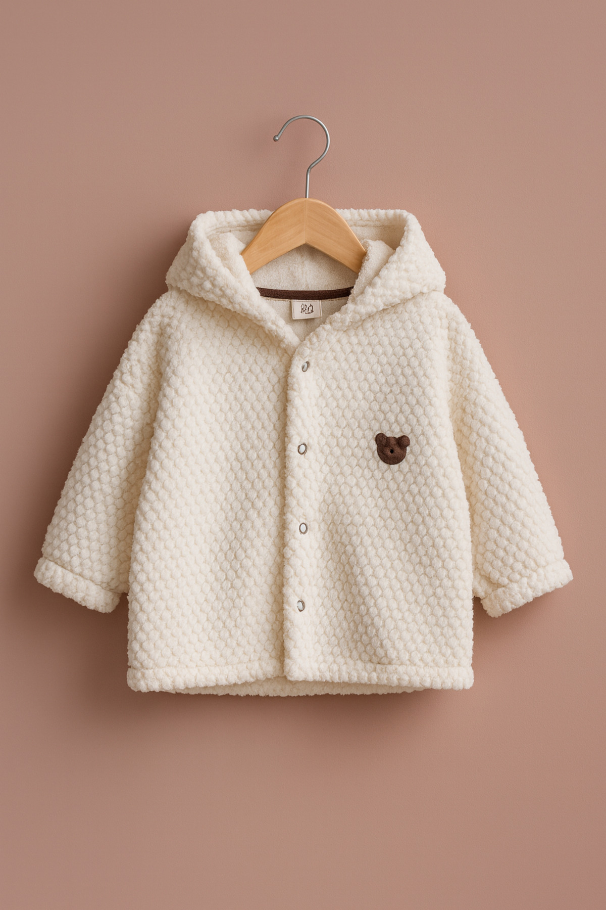 eradkids Premıum Özel Dokulu Peluş Unısex Bebek Hırka / Bebek hediyelik fotoğrafı 2 (önizleme)