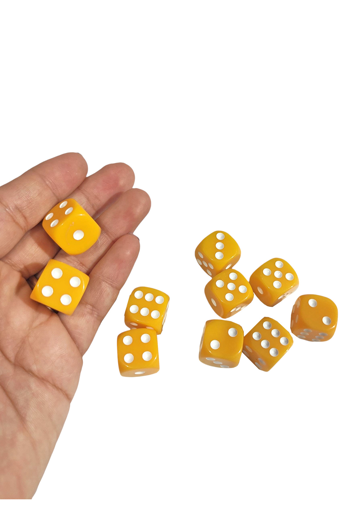 Limmy Sarı Okey Zarı Renkli Masa Oyunları Zarı - 2 Adet