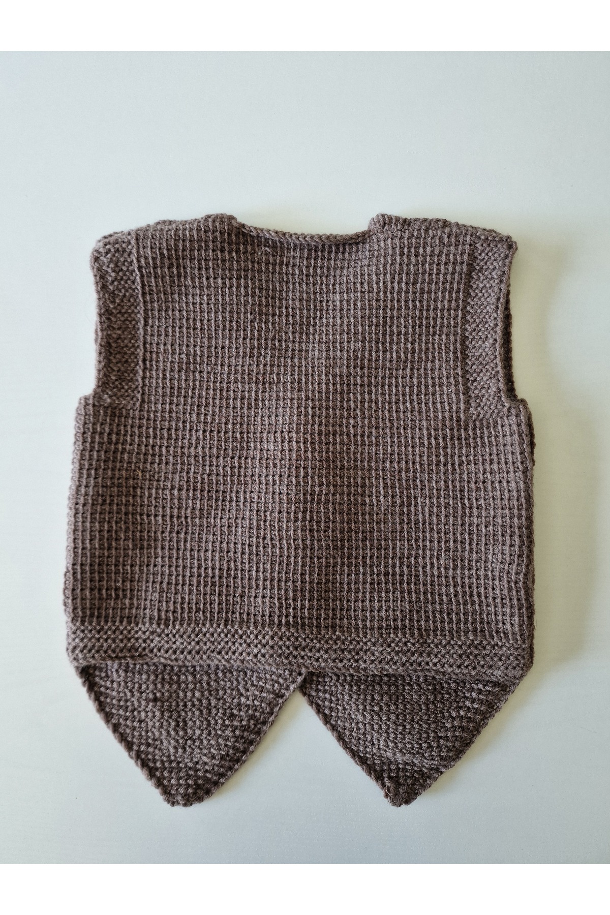 Hobi Kafe El Örgüsü 18 Ay Beyaz Erkek Bebek Yeleği fotoğrafı 2 (önizleme)