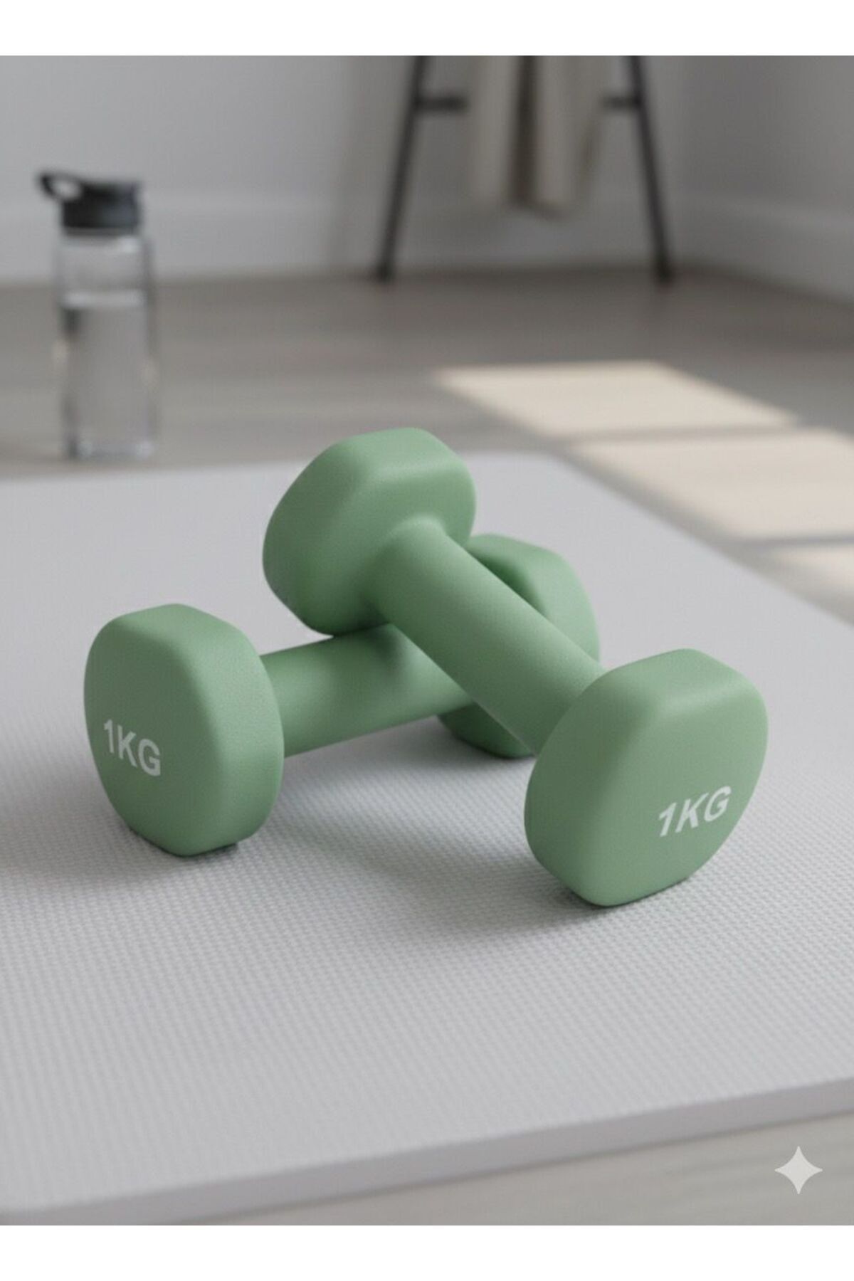 HEPİTOP Vinly Neoprene Kaplamalı Döküm Demir Dambıl Estetik Soft Pilates Fitness Ağırlığı 2 adet x 1 KG