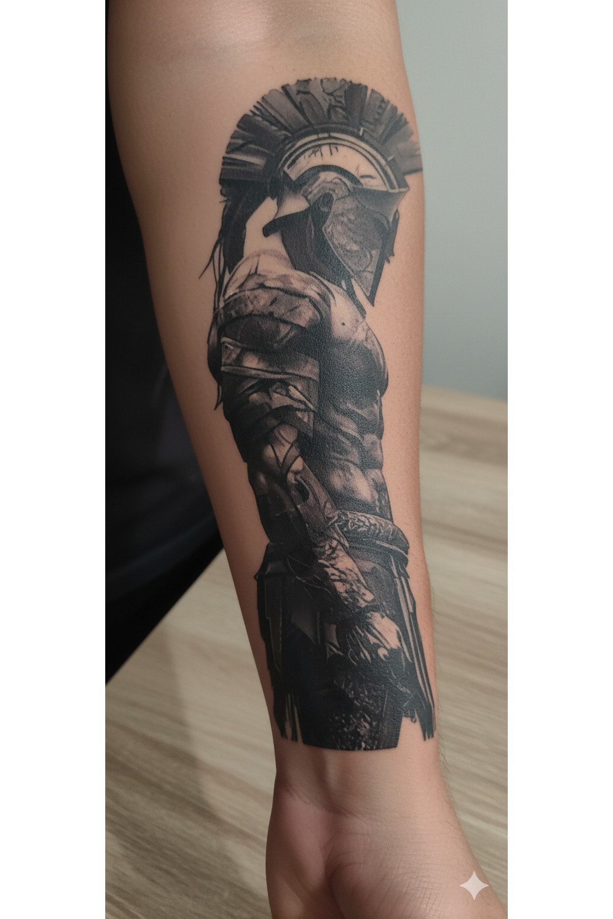 Glapzen Spartan Savaşçı Geçici Dövme Suya Dayanıklı Güç ve Cesaret