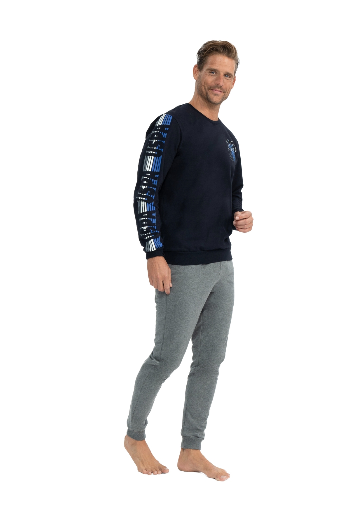ست پیژامه و لباس خواب مردانه یقه گرد | یو اس پولو U.S. Polo Assn. USPOLO18820EKPT TR - تصویر 3