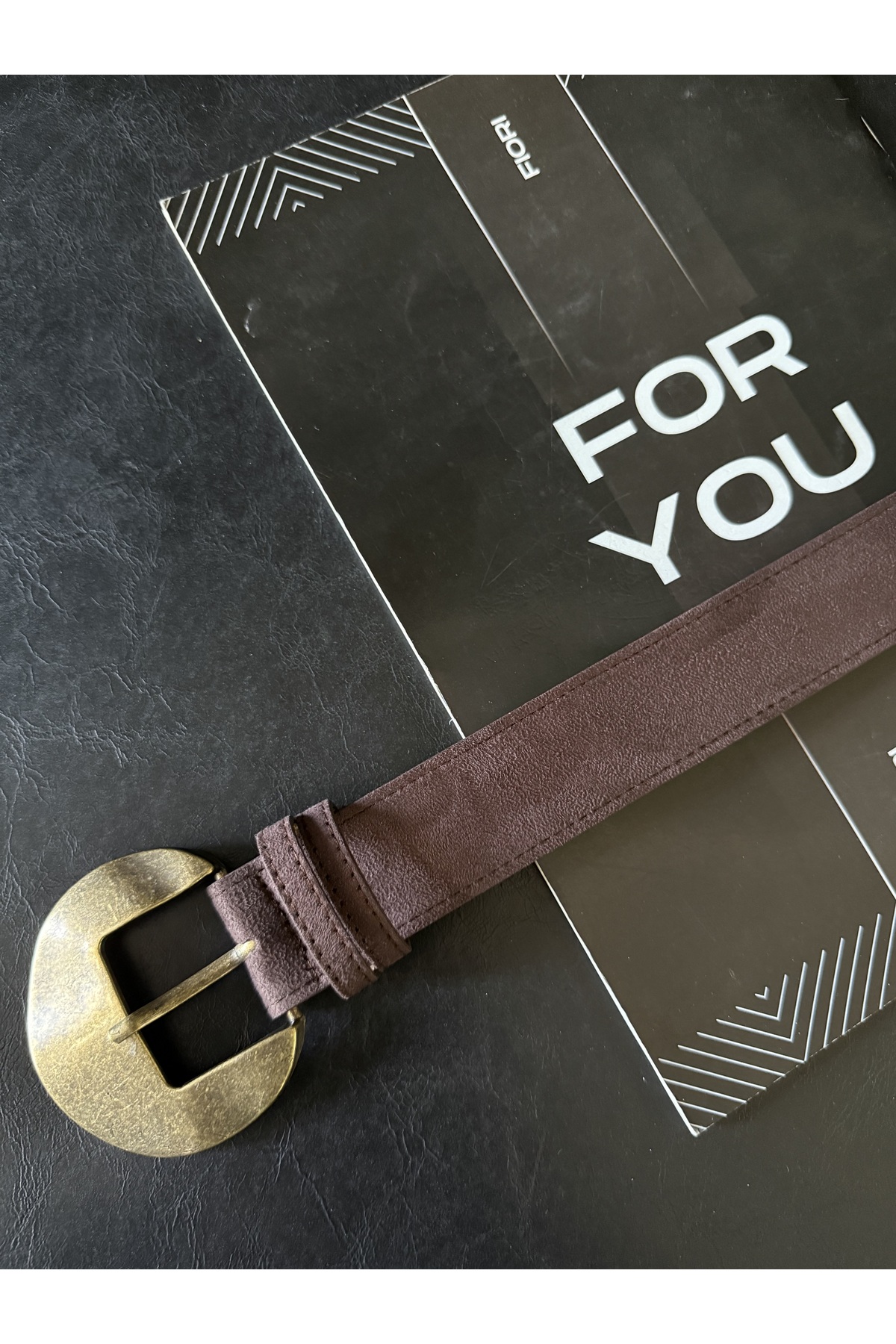 Fiori  Süet Oval Tokalı Kadın Pantolon Kemeri, Ceket Kemeri, Elbise Kemeri, Gömlek Kemeri - Görsel 5