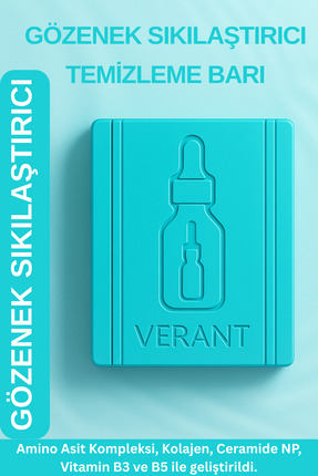 VERANT Gözenek Sıkılaştırıcı Temizleme Barı (B3 ve B5 Vitaminli Gözenek Temiz...