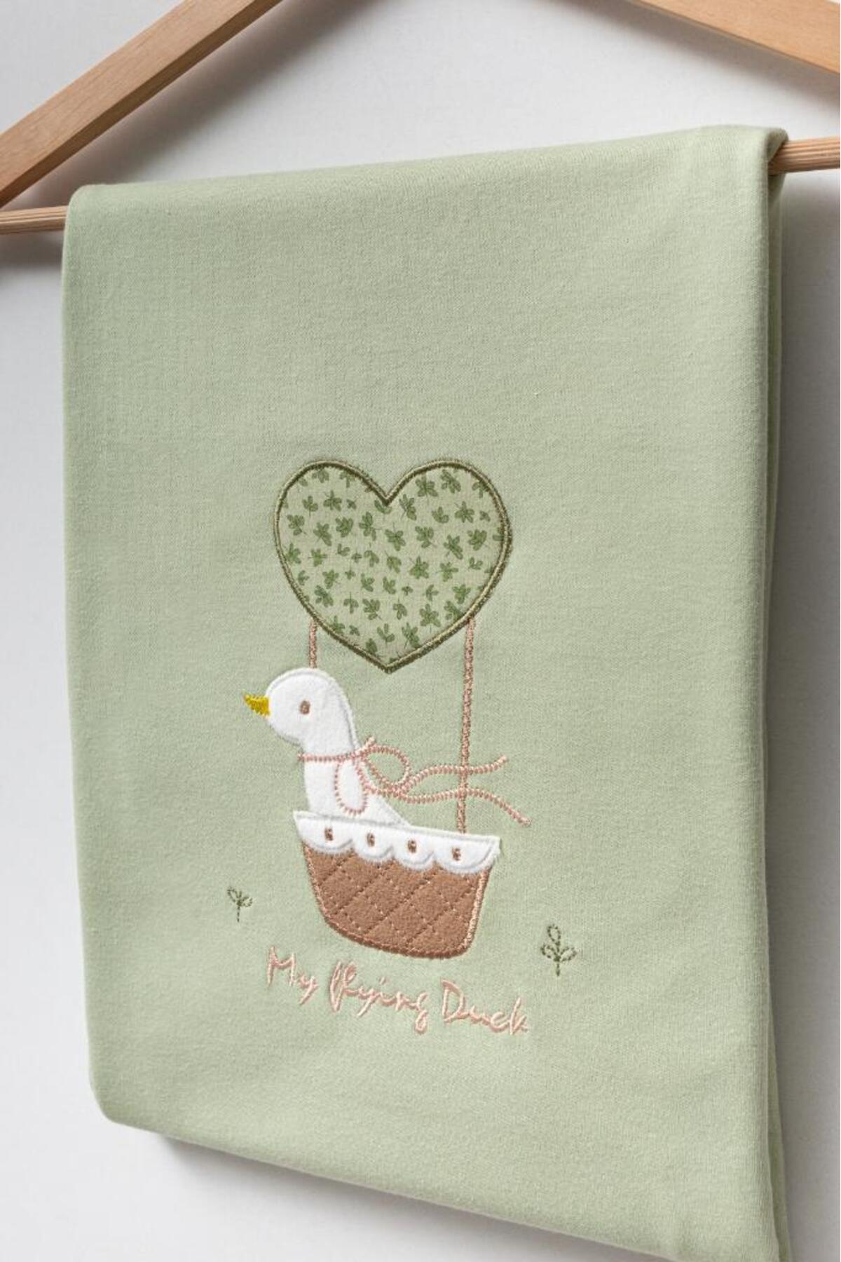 Bebitof Sevimli Sepetteki Ördek Desenli 10 Parça Kutulu Yenidoğan Hastane Çıkışı %100 Pamuk Zıbın Seti fotoğrafı 2 (önizleme)