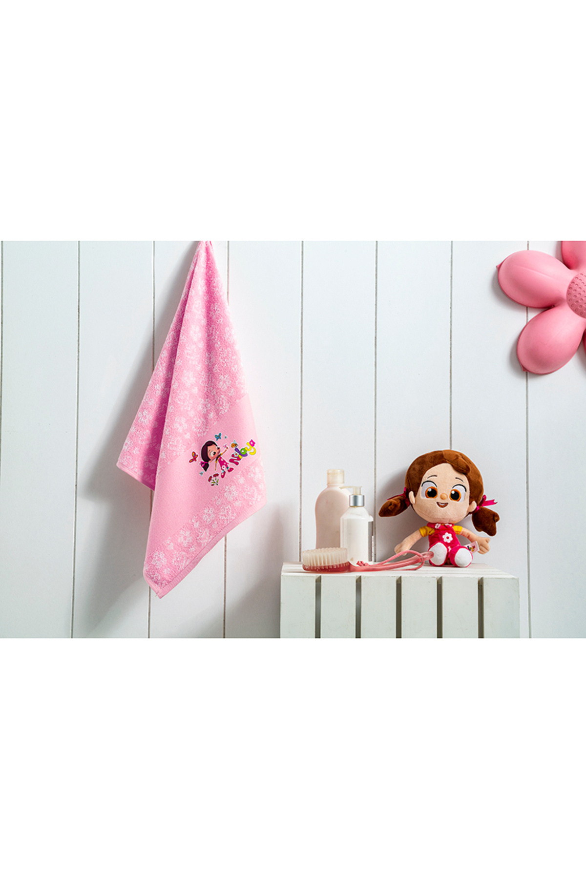 Özdilek Niloya Heart Lisanslı Çocuk Bornoz Seti 1-2 yaş fotoğrafı 3 (önizleme)