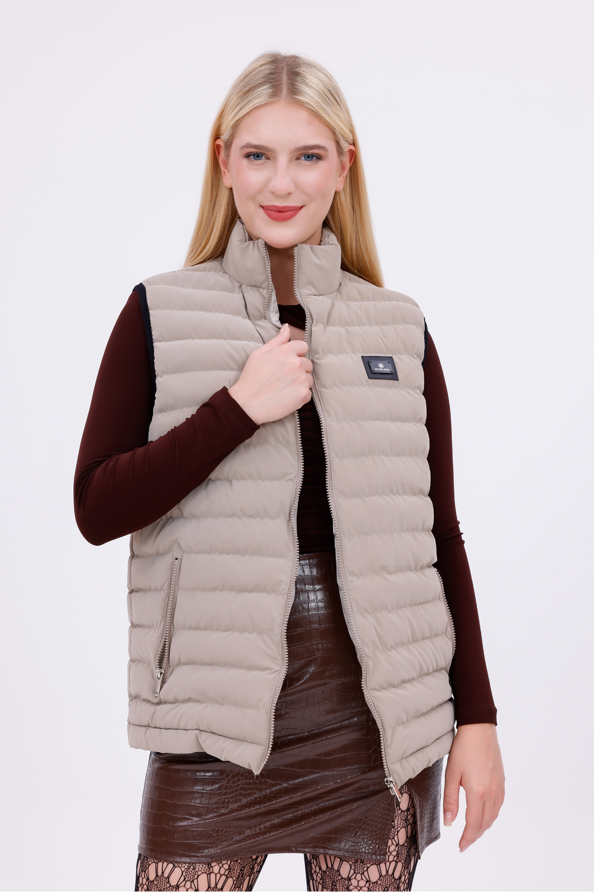 Women's Stone Nova Fabric Puffer Vest
