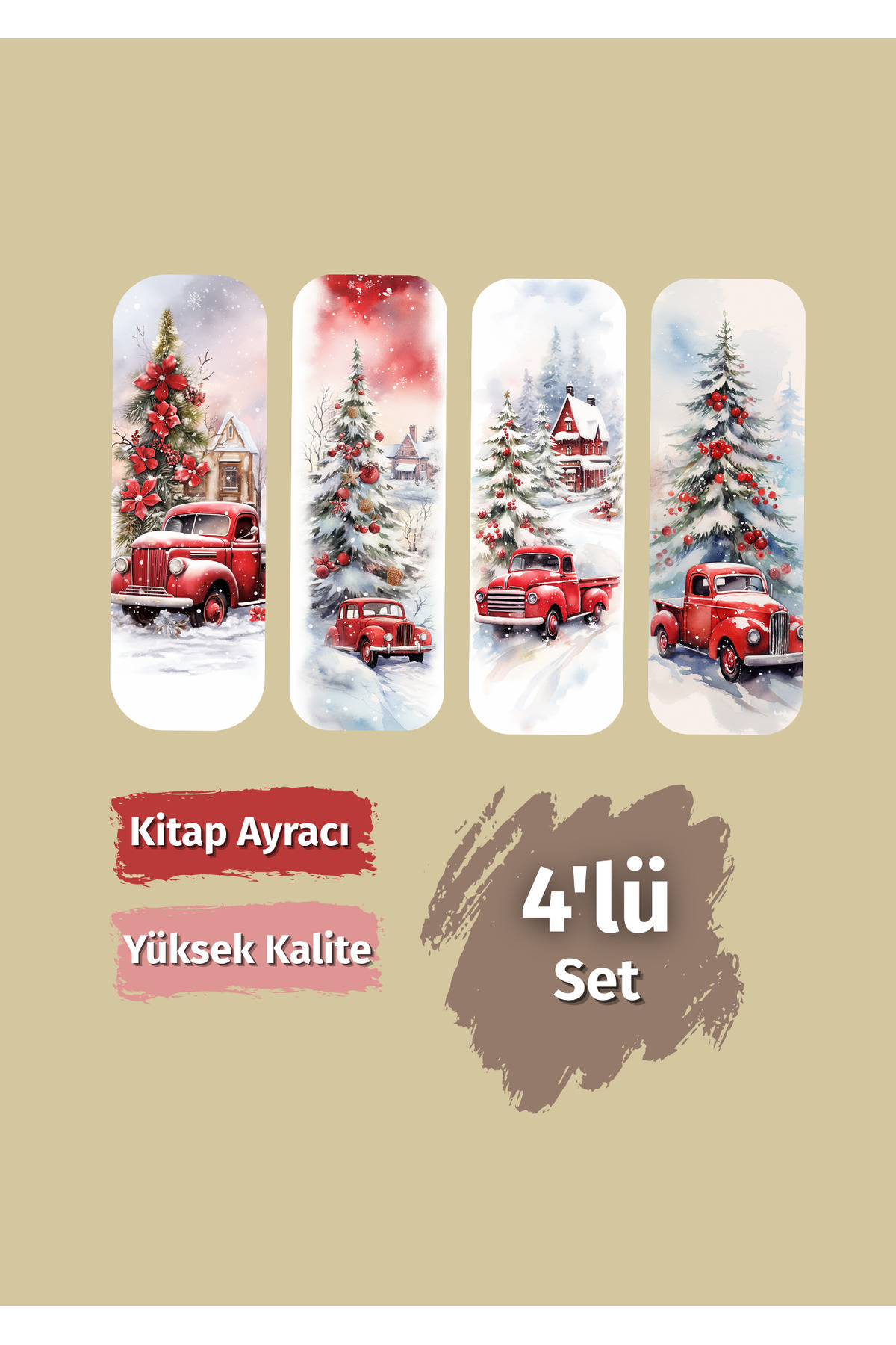 VORACRAFT 4'lü Yeni Yıl Kitap Ayracı UCB005