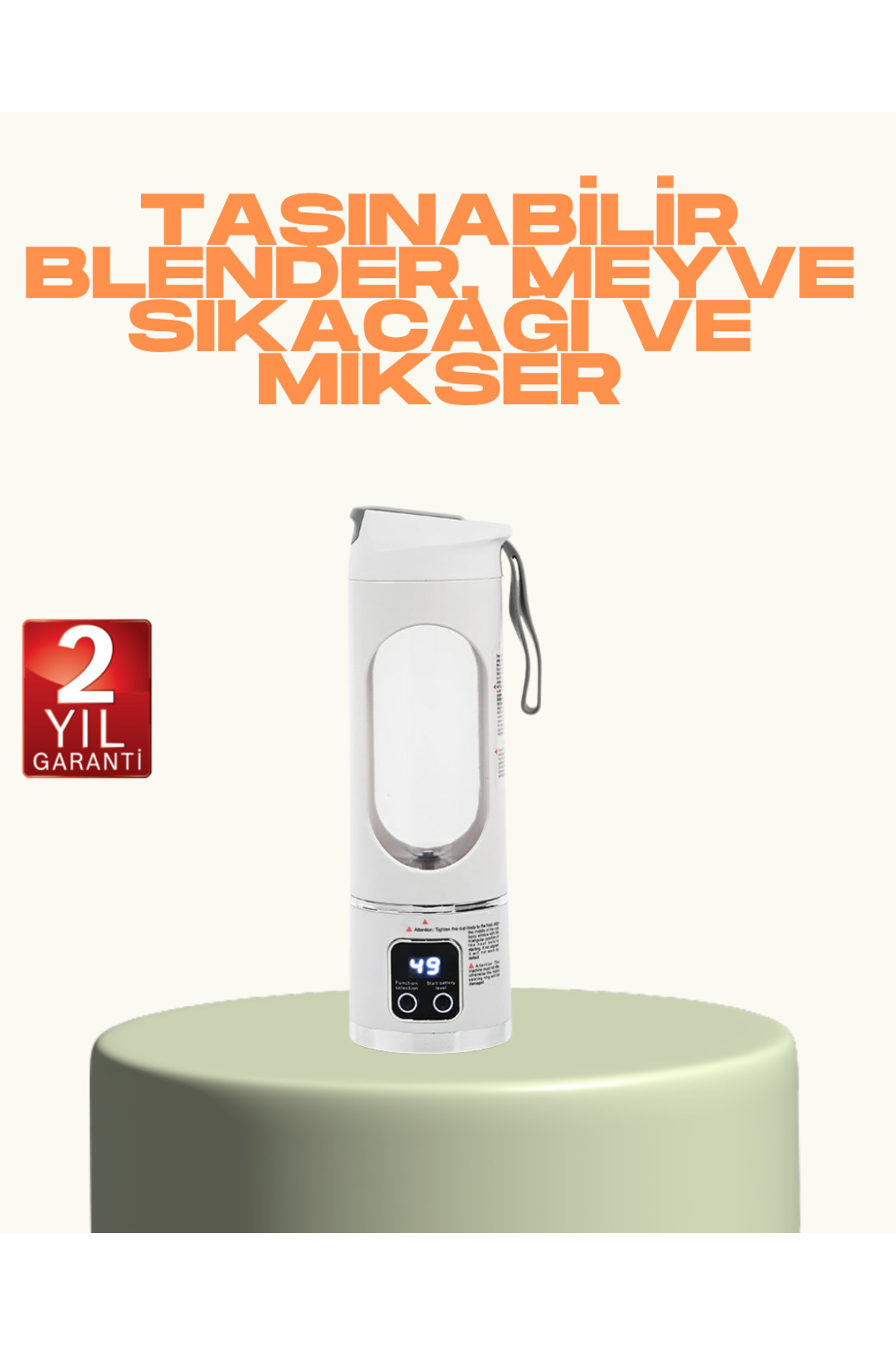 Ronanna Şarjlı Taşınabilir Meyve Sıkacağı – 12 Bıçaklı Güçlü Blender
