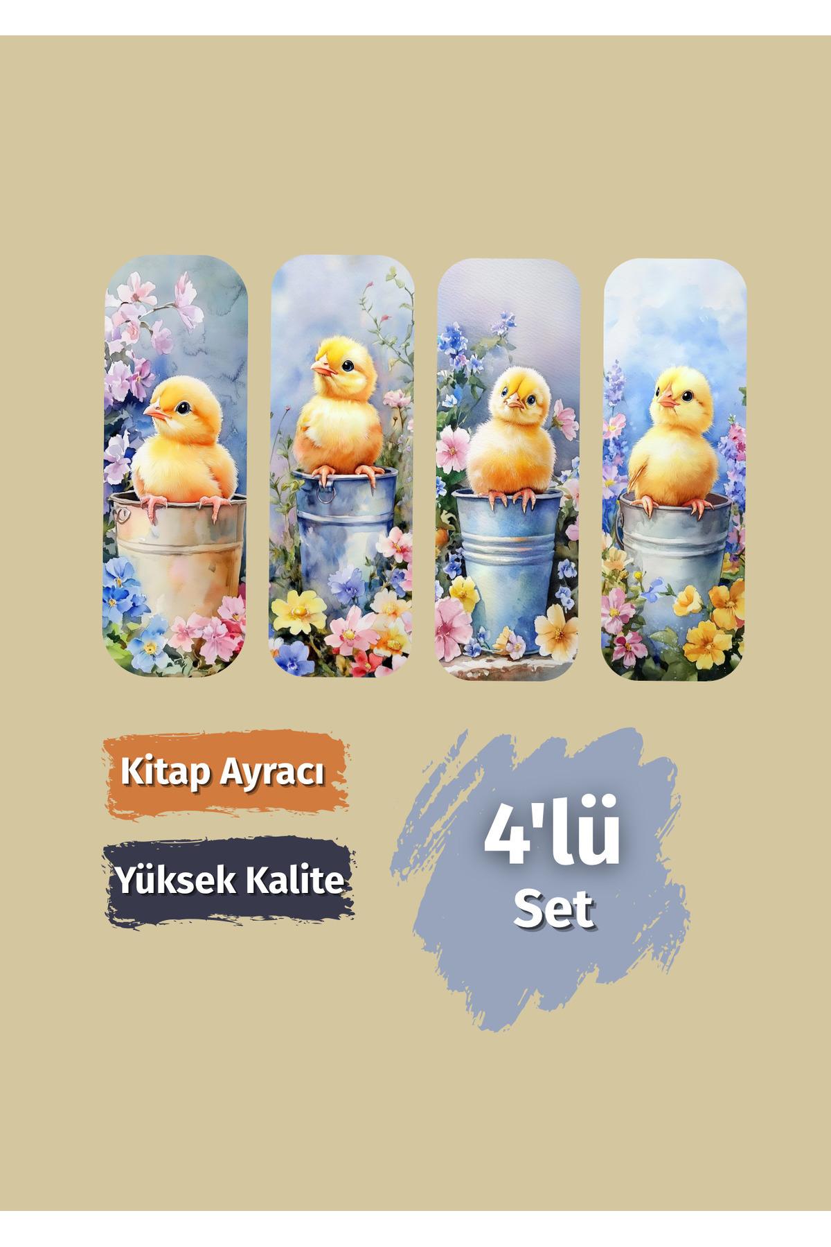 VORACRAFT 4'lü Civciv Temalı Kitap Ayracı UCB011